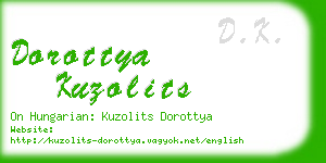 dorottya kuzolits business card